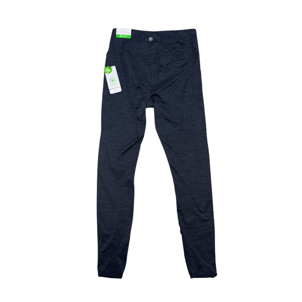 NWT Gaiam OM 7/8 High Rise‎ Petal Marled Legging Allover In Black Heather Size S - Picture 8 of 8